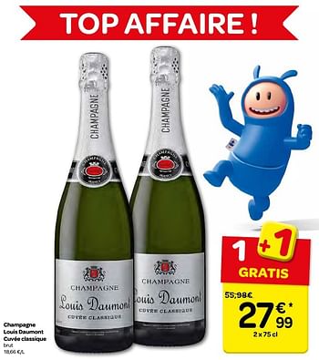 Promoties Champagne louis daumont cuvée classique - Champagne - Geldig van 23/11/2016 tot 05/12/2016 bij Carrefour