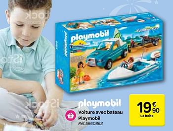 Promoties Voiture avec bateau playmobil - Playmobil - Geldig van 23/11/2016 tot 05/12/2016 bij Carrefour