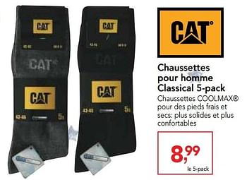 Promotions Chaussettes pour homme classical 5-pack - CAT - Valide de 30/11/2016 à 13/12/2016 chez Makro