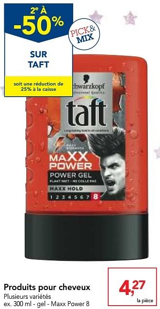 Promoties Produits pour cheveux - Taft - Geldig van 30/11/2016 tot 13/12/2016 bij Makro