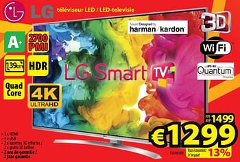 Promoties Lg téléviseur led - led-televisie 55uh850v - LG - Geldig van 28/11/2016 tot 31/12/2016 bij ElectroStock