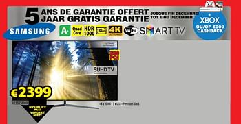 Promotions Samsung smart tv ue55ks8000 - Samsung - Valide de 28/11/2016 à 31/12/2016 chez ElectroStock