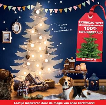 Promoties Zaterdag 10-12 nordmann-kerstboom 100% terugbetaald - Huismerk - Brico - Geldig van 29/11/2016 tot 10/12/2016 bij Brico