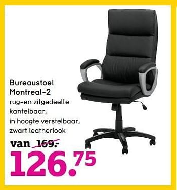 Promoties Bureaustoel montreal-2 - Huismerk - Leen Bakker - Geldig van 21/11/2016 tot 04/12/2016 bij Leen Bakker