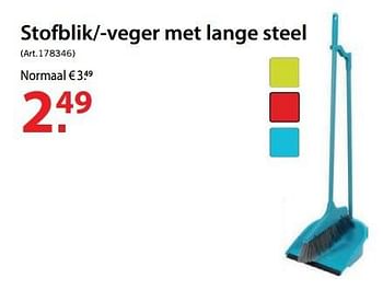 Promoties Stofblik-veger met lange steel - Huismerk - Pelckmans - Geldig van 22/11/2016 tot 05/12/2016 bij Pelckmans Tuincenter