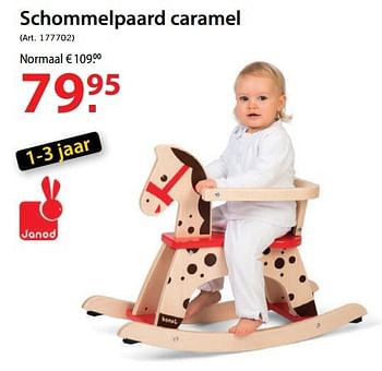 Promoties Schommelpaard caramel - Janod - Geldig van 22/11/2016 tot 05/12/2016 bij Pelckmans Tuincenter