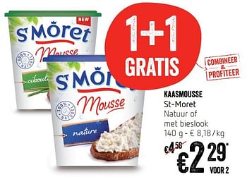 Promoties Kaasmousse st-moret - St Môret  - Geldig van 23/11/2016 tot 30/11/2016 bij Delhaize