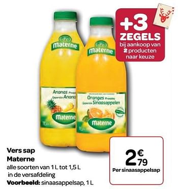 Promoties Vers sap materne - Materne - Geldig van 23/11/2016 tot 05/12/2016 bij Carrefour