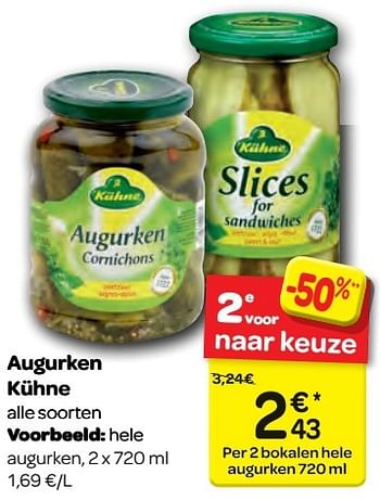 Promoties Augurken kühne - Kühne - Geldig van 23/11/2016 tot 05/12/2016 bij Carrefour