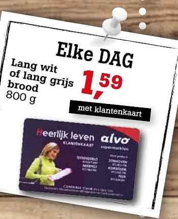 Promoties Lang wit of lang grijs brood - Huismerk - C&B - Geldig van 23/11/2016 tot 06/12/2016 bij C&B