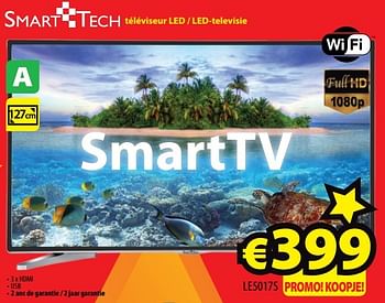Promoties Smart tech téléviseur led - led-televisie le5017s - Smart - Geldig van 28/11/2016 tot 31/12/2016 bij ElectroStock