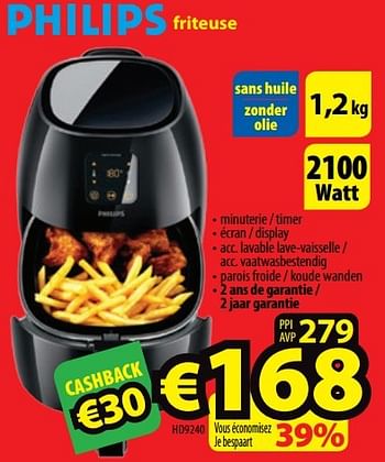 Promotions Philips friteuse hd9240 - Philips - Valide de 28/11/2016 à 31/12/2016 chez ElectroStock