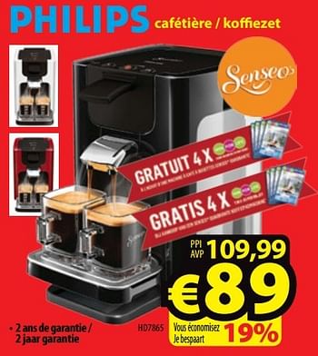 Promoties Philips cafétière - koffiezet hd7865 - Philips - Geldig van 28/11/2016 tot 31/12/2016 bij ElectroStock