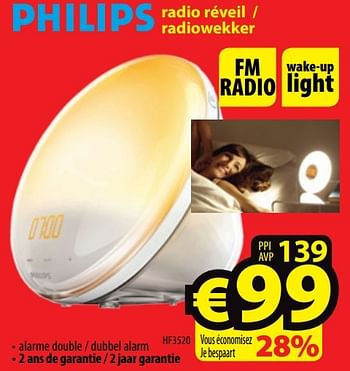 Promoties Philips radio réveil - radiowekker hf3520 - Philips - Geldig van 28/11/2016 tot 31/12/2016 bij ElectroStock