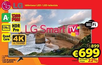 Promoties Lg téléviseur led - led-televisie 55uh615v - LG - Geldig van 28/11/2016 tot 31/12/2016 bij ElectroStock