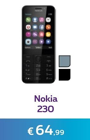 Promotions Nokia 230 - Nokia - Valide de 14/11/2016 à 31/01/2017 chez Proximus