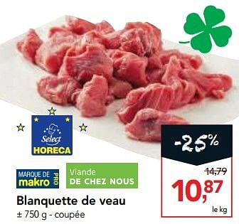Promoties Blanquette de veau - Huismerk - Makro - Geldig van 30/11/2016 tot 13/12/2016 bij Makro