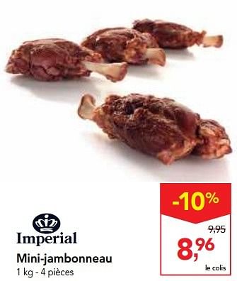 Promoties Mini-jambonneau - Imperial Meat Products - Geldig van 30/11/2016 tot 13/12/2016 bij Makro