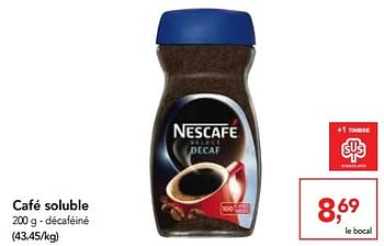 Promotions Café soluble - Nescafe - Valide de 30/11/2016 à 13/12/2016 chez Makro