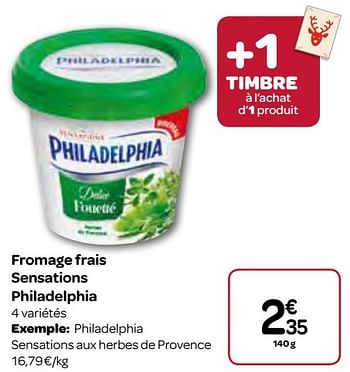 Promoties Fromage frais sensations philadelphia - Philadelphia - Geldig van 23/11/2016 tot 05/12/2016 bij Carrefour