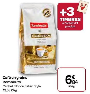 Promoties Café en grains rombouts - Rombouts - Geldig van 23/11/2016 tot 05/12/2016 bij Carrefour
