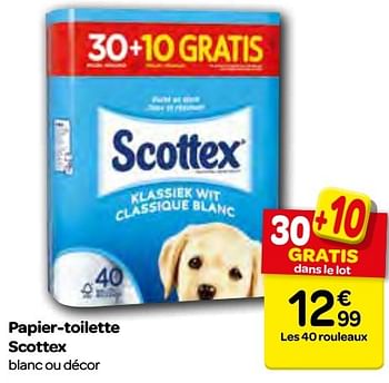 Promoties Papier-toilette scottex - Scottex - Geldig van 23/11/2016 tot 05/12/2016 bij Carrefour