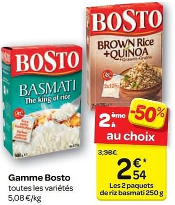 Promotions Gamme bosto - Bosto - Valide de 23/11/2016 à 05/12/2016 chez Carrefour