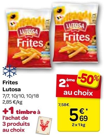 Promotions Frites lutosa - Lutosa - Valide de 23/11/2016 à 05/12/2016 chez Carrefour