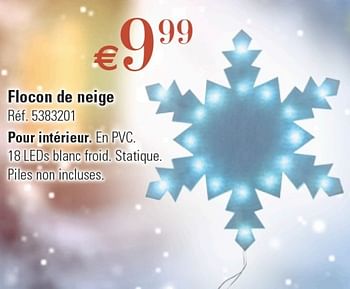 Promotions Flocon de neige - Produit maison - Brico - Valide de 29/11/2016 à 26/12/2016 chez Brico