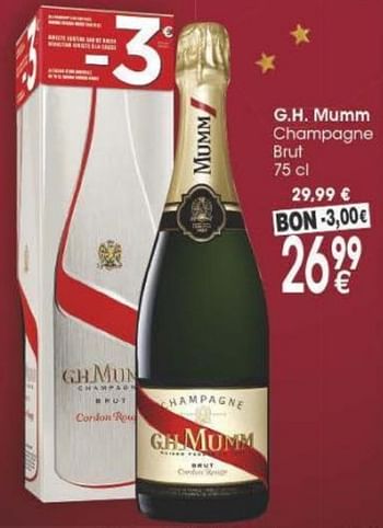 Promoties G.h. mumm champagne - Mumm - Geldig van 29/11/2016 tot 12/12/2016 bij Cora