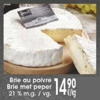 Promoties Brie au poivre brie met peper - Huismerk - Cora - Geldig van 29/11/2016 tot 12/12/2016 bij Cora