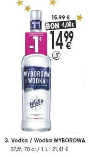 Promotions Vodka - wodka wyborowa - Wyborowa - Valide de 29/11/2016 à 12/12/2016 chez Cora