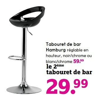 Promoties Tabouret de bar hamburg - Huismerk - Leen Bakker - Geldig van 21/11/2016 tot 04/12/2016 bij Leen Bakker