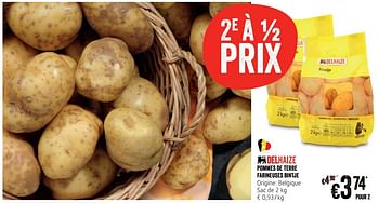 Promoties Pommes de terre farineuses bintje - Huismerk - Delhaize - Geldig van 23/11/2016 tot 30/11/2016 bij Delhaize