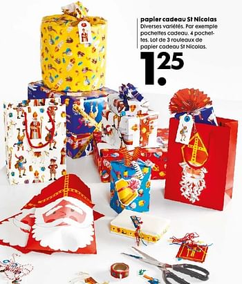 Promoties Papier cadeau st nicolas - Huismerk - Hema - Geldig van 23/11/2016 tot 06/12/2016 bij Hema