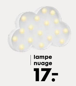 Promotions Lampe nuage - Produit maison - Hema - Valide de 23/11/2016 à 06/12/2016 chez Hema