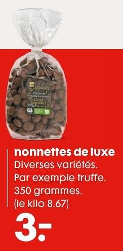 Promotions Nonnettes de luxe - Produit maison - Hema - Valide de 23/11/2016 à 06/12/2016 chez Hema