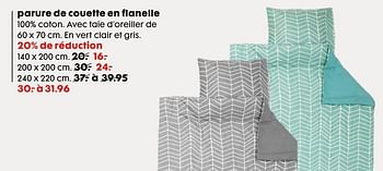 Promotions Parure de couette en flanelle - Produit maison - Hema - Valide de 23/11/2016 à 06/12/2016 chez Hema