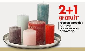 Promoties Toutes les bougies rustiques - Huismerk - Hema - Geldig van 23/11/2016 tot 06/12/2016 bij Hema