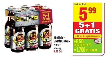 Promotions Abdijbier grimbergen winter - Grimbergen - Valide de 30/11/2016 à 06/12/2016 chez Match