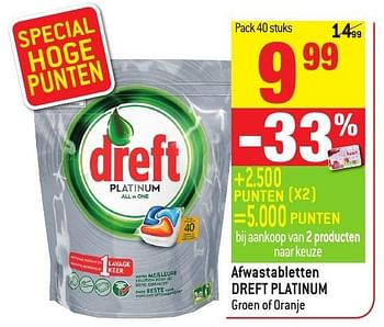 Promoties Afwastabletten dreft platinum - Dreft - Geldig van 30/11/2016 tot 06/12/2016 bij Match