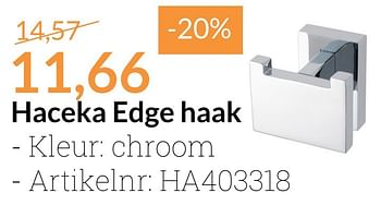 Promotions Haceka edge haak - Haceka - Valide de 01/12/2016 à 31/12/2016 chez Magasin Salle de bains