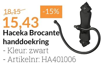 Promoties Haceka brocante handdoekring - Haceka - Geldig van 01/12/2016 tot 31/12/2016 bij Sanitairwinkel