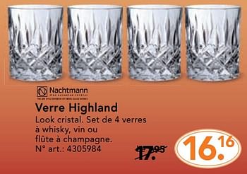 Promotions Verre highland - Nachtmann - Valide de 28/11/2016 à 31/12/2016 chez Blokker