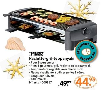 Promoties Princess raclette-gril-teppanyaki - Princess - Geldig van 28/11/2016 tot 31/12/2016 bij Blokker