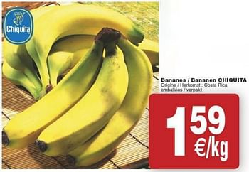 Promotions Bananes - bananen chiquita - Chiquita - Valide de 29/11/2016 à 05/12/2016 chez Cora