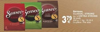 Promotions Senseo classic, strong ou-of extra strong - Douwe Egberts - Valide de 29/11/2016 à 05/12/2016 chez Cora