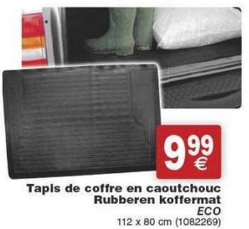 Promoties Tapis de coffre en caoutchouc rubberen koffermat eco - Eco+ - Geldig van 29/11/2016 tot 12/12/2016 bij Cora