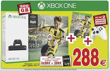 Promoties Console + jeu - game fifa 17 - Microsoft - Geldig van 29/11/2016 tot 12/12/2016 bij Cora