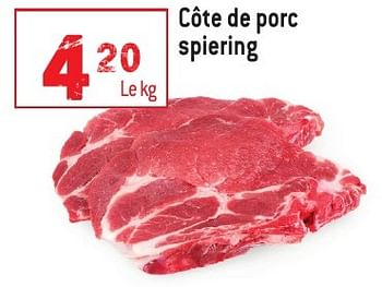 Promotions Côte de porc spiering - Huismerk - Buurtslagers - Valide de 30/11/2016 à 06/12/2016 chez Smatch